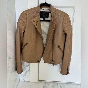 COACH Leather Moto Jacket